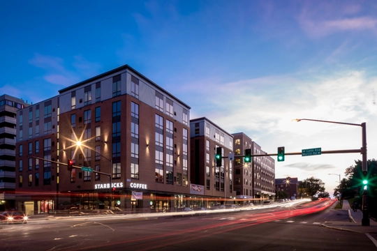 final photo of The Foundry student housing complex, developed by Opus